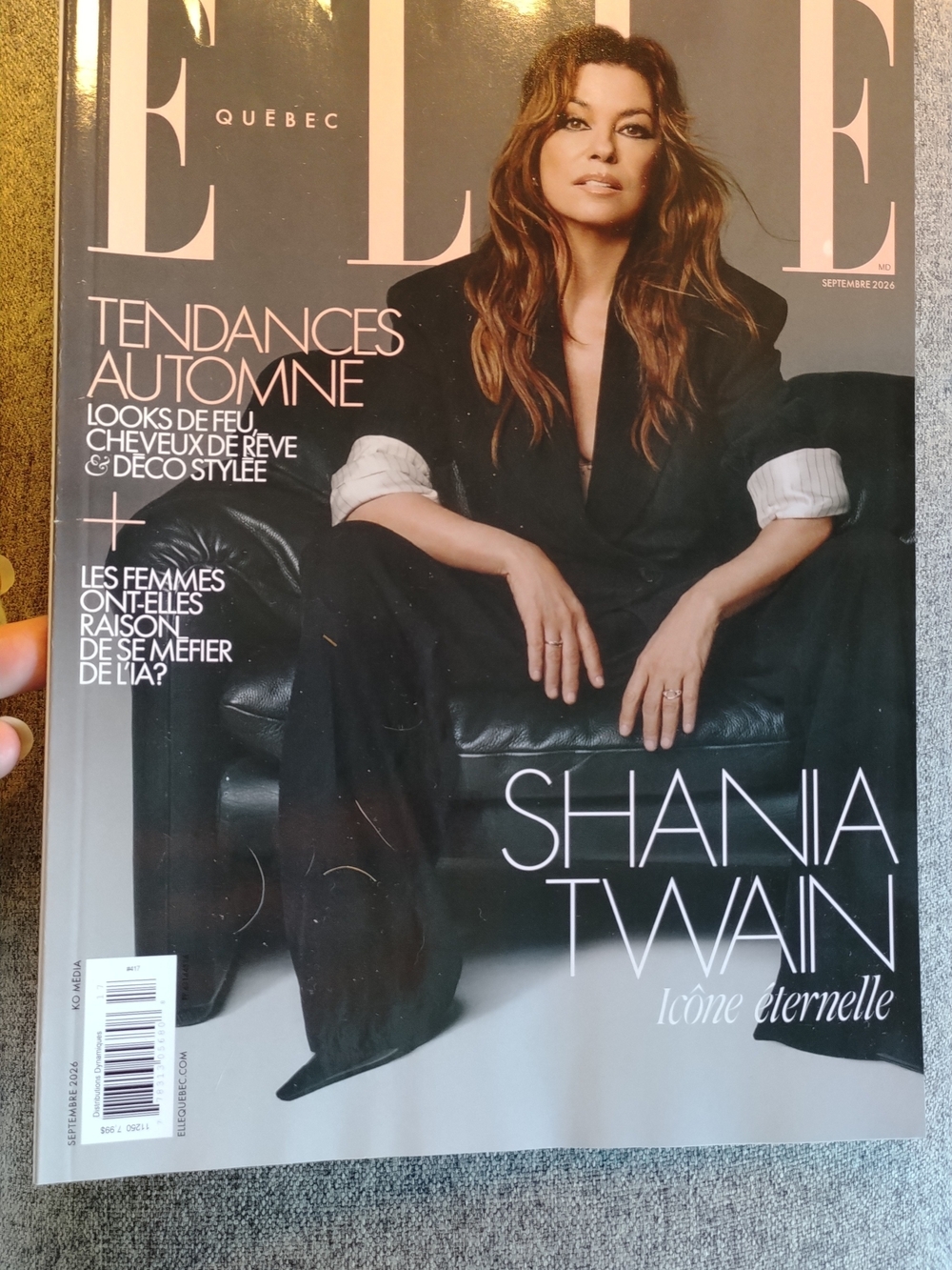 Shania Twain Elle Québec Magazine September 2026 * Rare*